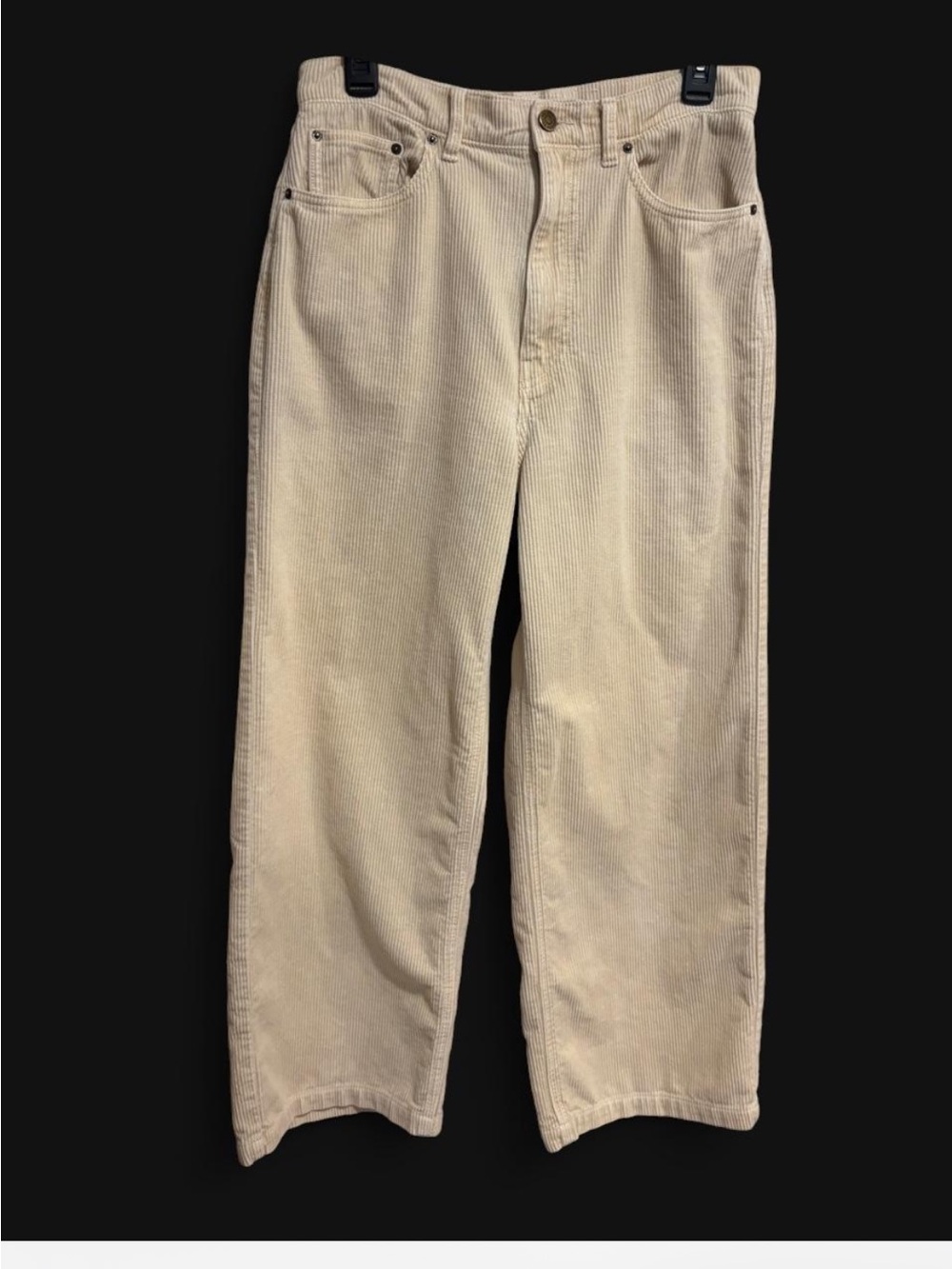 BDG cream high and wide corduroy pants
